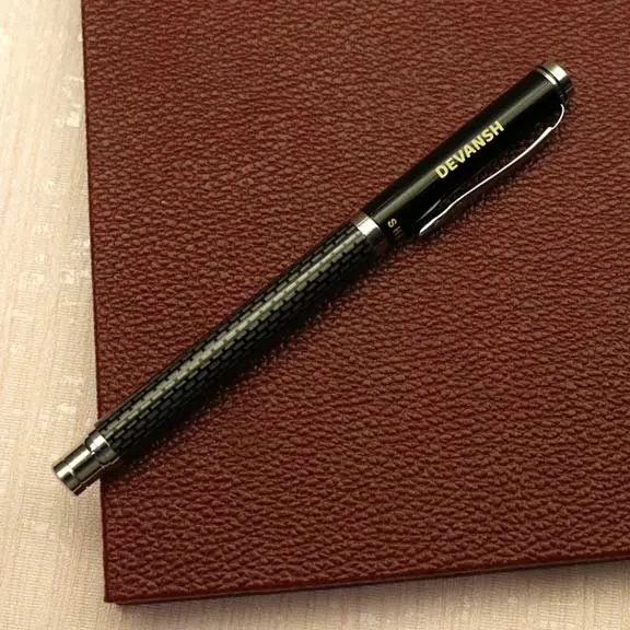 Personalized Silver Finish Roller Pen