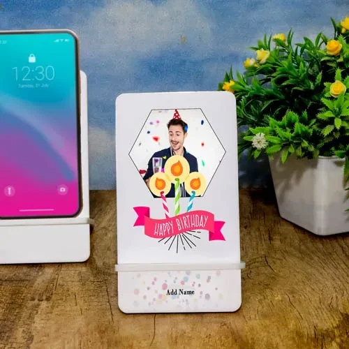 Personalized Birthday Wishes Mobile Stand