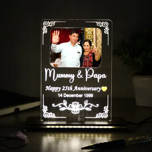 Anniversary Wishes Personalized LED Lamp