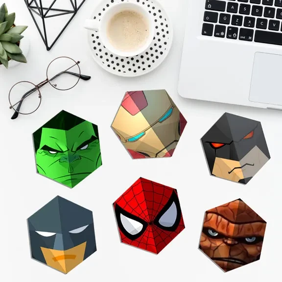 Super Hero Coaster set of Six