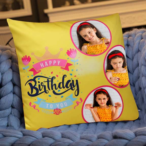 Happy Birthday Personalized Cushion