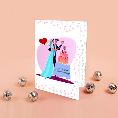 Anniversary Wishes Personalized Greeting Card