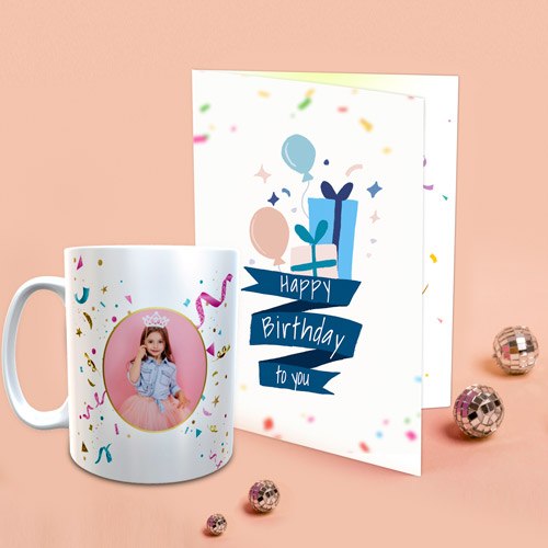 Birthday Wishes Mug N Greeting Card Combo