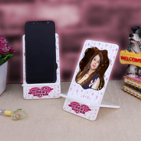 World Best Sister Personalized Mobile Stand