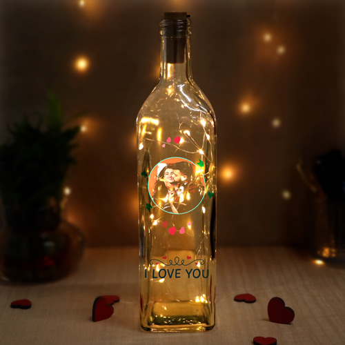 Personalized I Love You Bottle Lamp