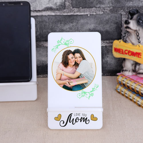 Love you Mom Personalized Mobile Stand
