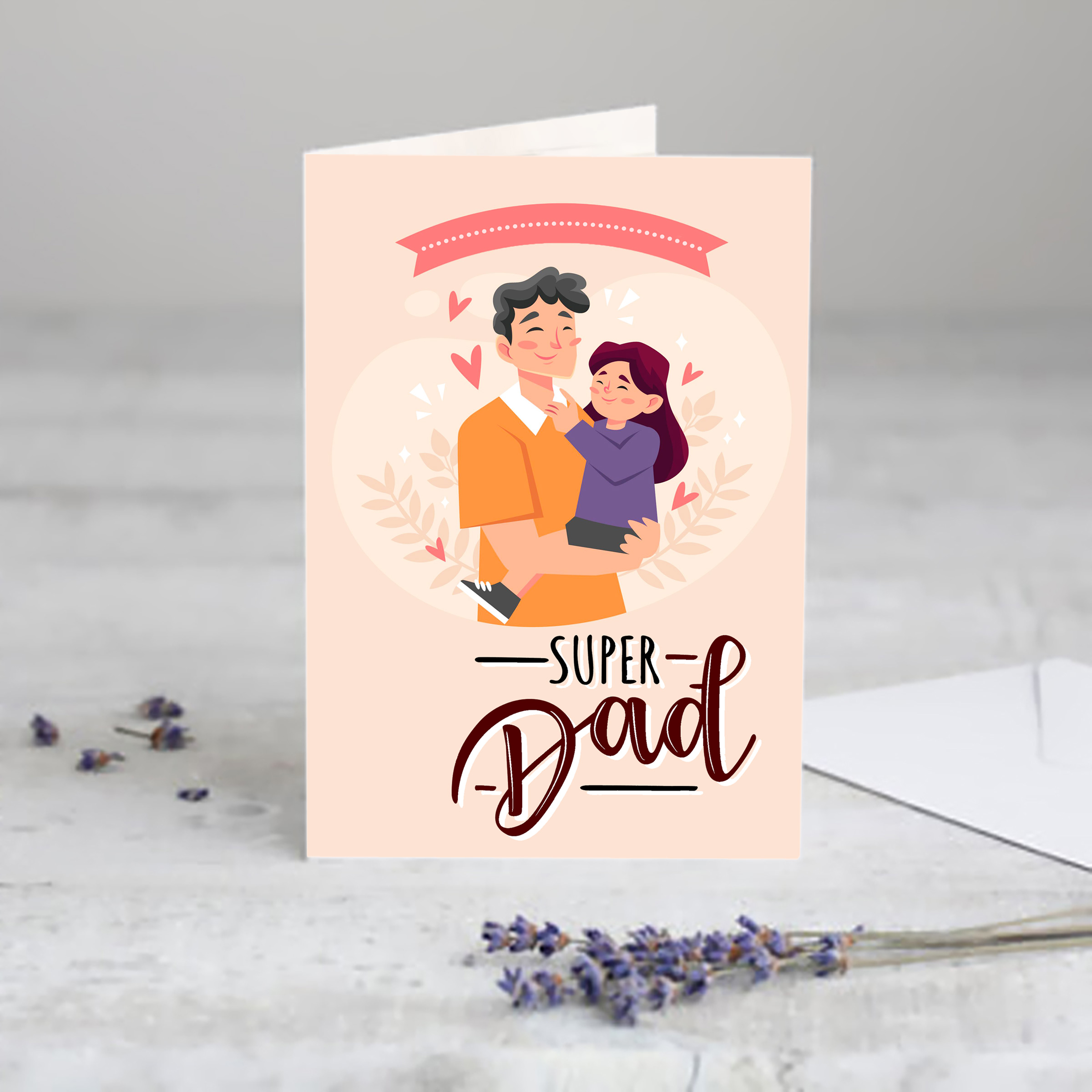 Personalized Super Dad Greeting Card