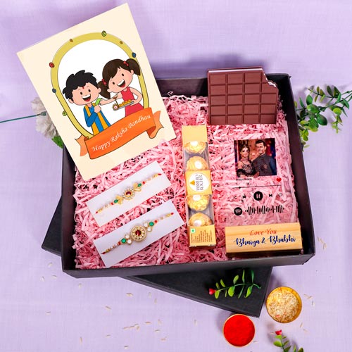 Love You Bhaiya Bhabhi Rakhi Gift Hamper