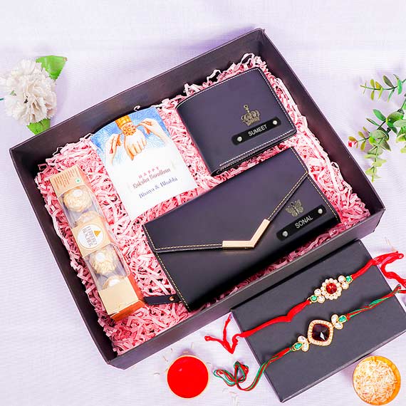 Personalized Wallet Gift Hamper for Bhaiya Bhabhi