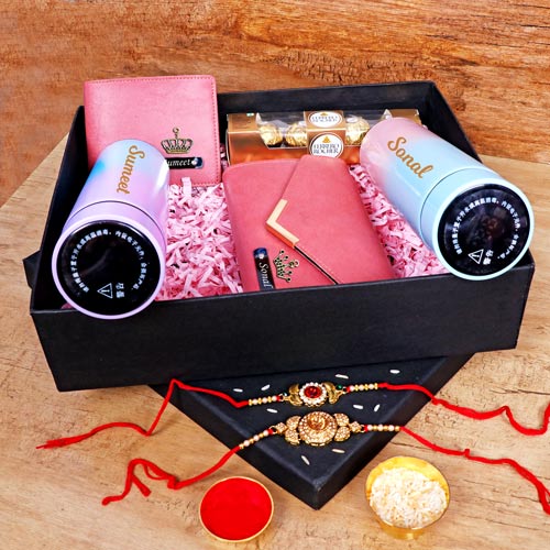 Wallet N Bottle Gift Hamper for Bhaiya Bhabhi