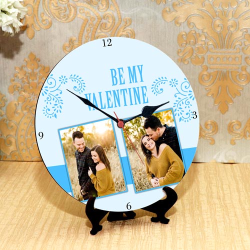 Be My Valentine Personalized Table Clock