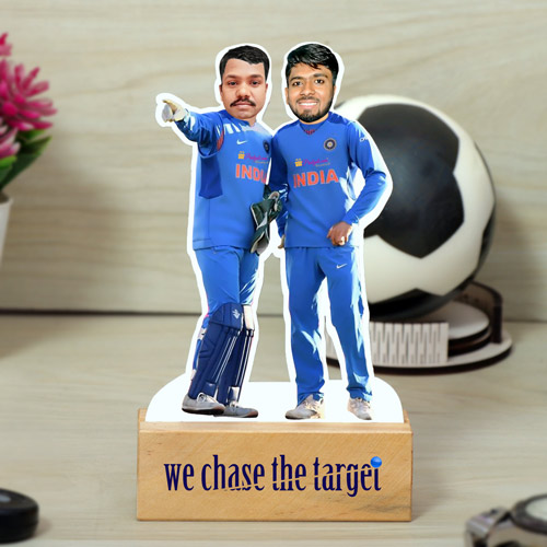 We Chase the target Cricket Caricature