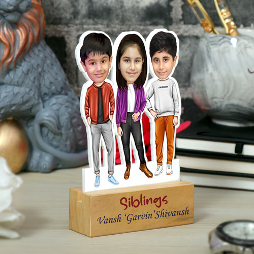 Personalized Siblings Caricature