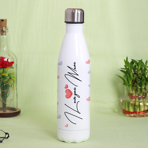 I Love you Mom Personalized Thermostat Bottle
