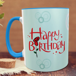 Birthday Wishes with Rose Personalized Mug