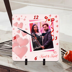 Heart to Heart Personalized Clock