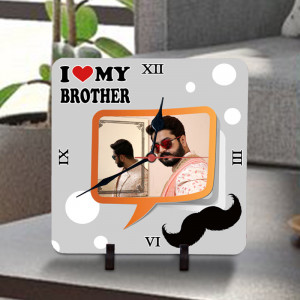 I Love My Brother Personalized Clock