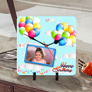 Birthday Balloons Personalized Clock