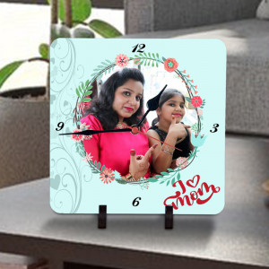 I Love Mom Personalized Clock