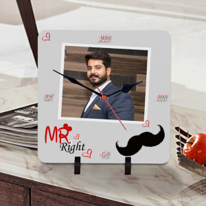 Personalized Mr Right Designer Clock