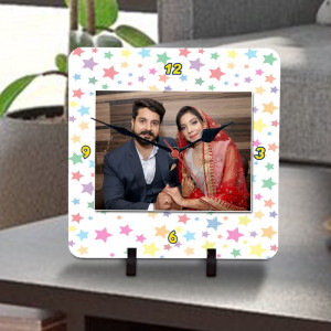 Personalized Star Couple Designer Clock