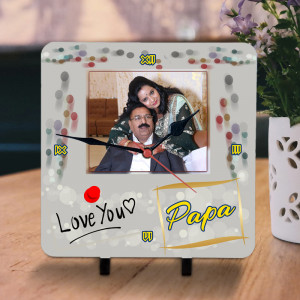 Love You Papa Personalized Clock