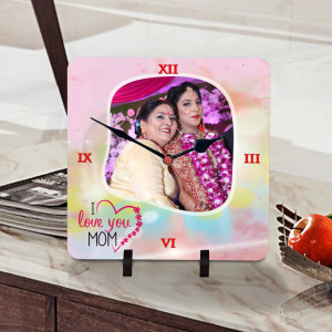 I Love You Mom Personalized Clock