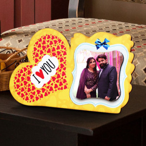 Personalized I Love You Wooden Photo Frame