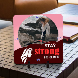Stay Strong Forever Personalized Clock for women