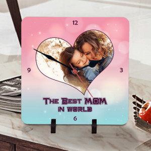 Best Mom in the World Personalized Table Clock