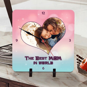 Best Mom in the World Personalized Table Clock