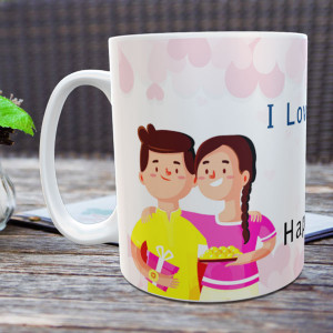 Personalized I Love U Bhai Mug