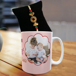 Personalized Love U Bhai Mug Rakhi Combo