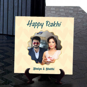 Happy Rakhi Bhaiya Bhabhi Personalized Tile