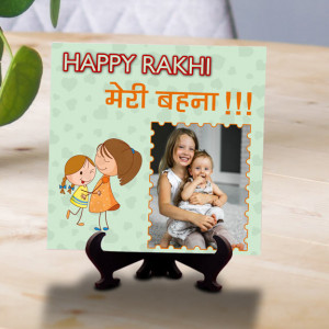 Happy Rakhi Meri Behna Personalized Tile