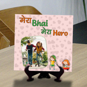 Mera Bhai Mera Hero Personalized Tile