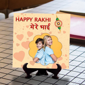 Happy Rakhi Mere Bhai Personalized Tile