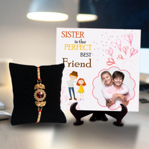 Sister is Best Friend Personalized Tile N Rakhi