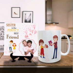 Sister Perfect Friend Personalized Mug Tile Combo