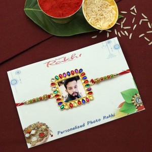 Splendid Square Shape Personalized Rakhi