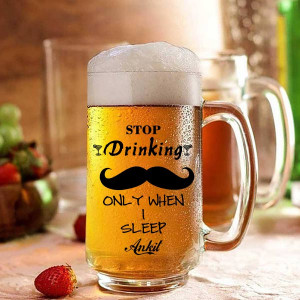 Stop Drinking Personalized Beer Mug