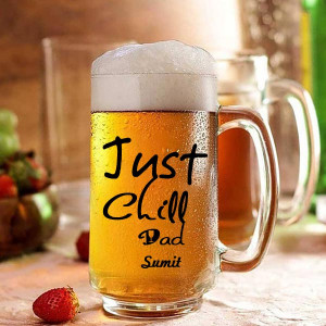 Just Chill Dad Personalized Beer Mug