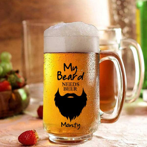 My Beard Need Beer Personalized Beer Mug