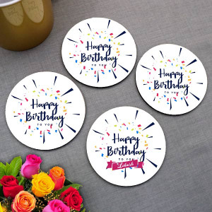 Personalized Birthday Wishes Coaster set