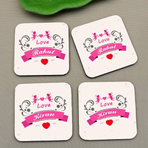 Personalized Loving Couple Coaster set