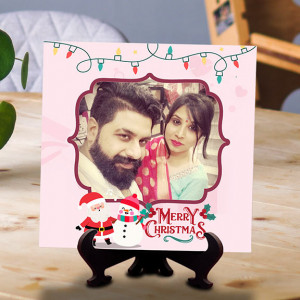 Santa Wishes Merry Christmas Personalized Tile