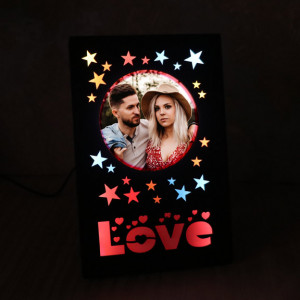 Personalized Love LED Wooden Frame