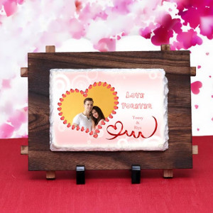 Personalized Love Forever Rock Tile