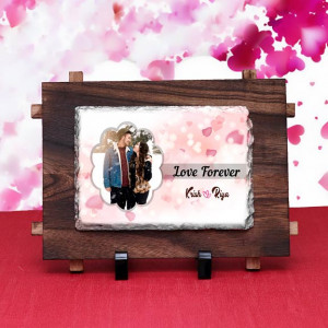 Personalized Love Forever Rock Tile for Couple