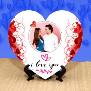 I Love You Personalized Wooden Heart Frame